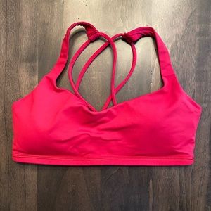 Lululemon Cherry Red Free To Be sports bra